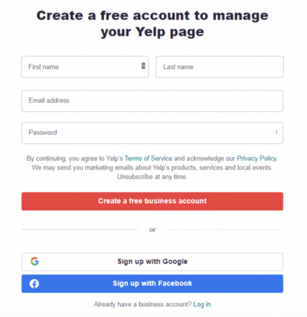 Manage Yelp