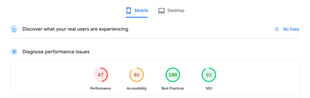 Site speed examples