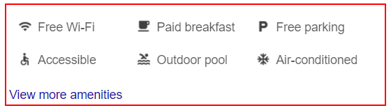 GMB Hotel Amenities