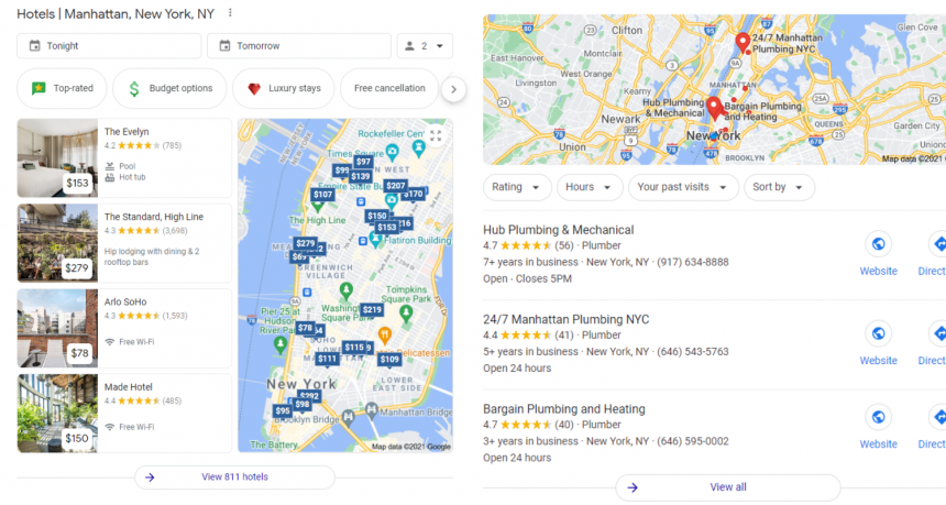 Hotel Pack Google Maps
