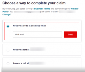 Yelp Email Code 1